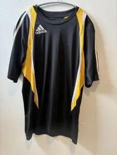 adidas スポーツシャツ 黒/黄 半袖