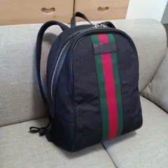 美品 GUCCI グッチ バックパック リュック シェリーライン ブラックのサムネイル