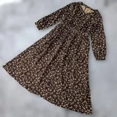 b3009 GLOBAL WORK【L】総柄 カットソー ワンピース