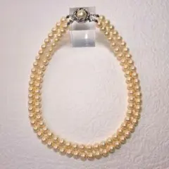 8ミリの貝パール　40cmの2連のネックレス