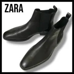 極美品】ZARA ザラ サイドゴアブーツ レザー 40 ブラック - メルカリ