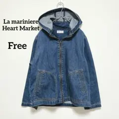 ハートマーケット　デニムパーカー　ジップアップ　フード付き　ジャケット　147