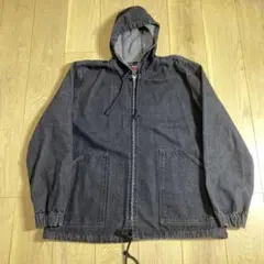 【Have a good time】ダークグレー フード付きデニムジャケット