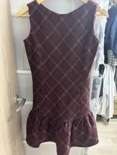 ダーリッチ　タータンチェックノースリミニワンピース