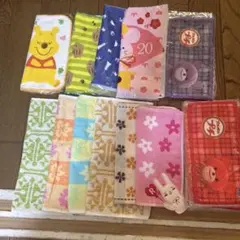 カラフルタオルハンカチ12枚セット