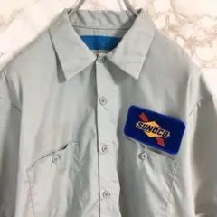ＣＩＮＴＡＳ　企業ロゴ　ワッペン　ワンポイント刺繍　ワークシャツ　グレー　ＸＬ