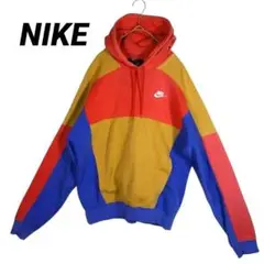 NIKE　ナイキ　パーカー　フーディー　マルチカラー　刺繍ロゴ　Sサイズ