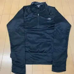 X1347 ブラック M asics ハーフジップ　長袖　スポーツウェアのサムネイル