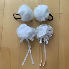 お団子カバー　白　ホワイト　チャイナ