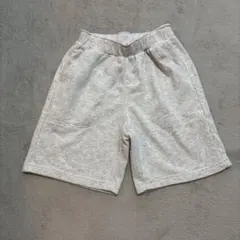 【GU】新作グレー ハーフパンツ ゴムウエスト140cm