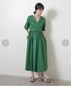 ＜UNITED ARROWS＞カシュクール ショートスリーブ ワンピース