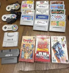 【動作未確認】スーパーファミコン　ゲームソフト17点　コントローラーなどセット