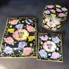 ANNA SUI 小物入れ 缶ケース バラ柄ノベルティ●ANNA SUI紙袋付きのサムネイル