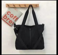 2way ショルダー トート マザーズ バッグ 大容量 男女兼用 ブラック