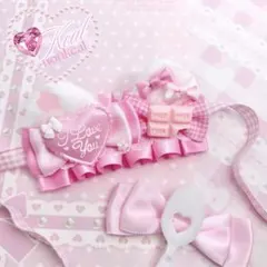 ♡様 ぬい服 ぬい ヘッドドレス パフェ いちご 10cm ピンク