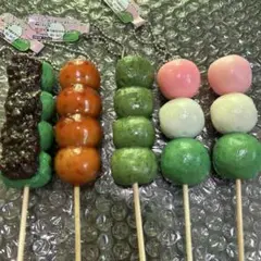 新品　未使用　食品サンプル　超リアルお団子5本 みたらし　あんこ