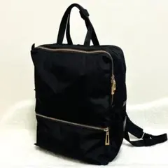 【希少】マンハッタンパッセージ ブラック バックパック リュック ゴールド