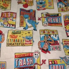 トイストーリー　フォーキー　生地　綿麻キャンバス　54×30