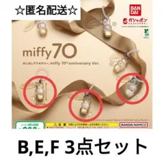 ミッフィー　miffy　めじるしアクセサリー　70th　カプセルトイ　B E F