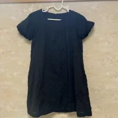 コムサイズム　黒ドット柄ワンピース　120