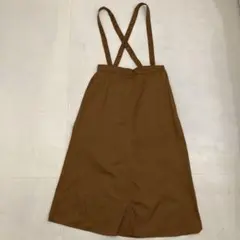 サマンサモスモス ブルー サスペンダー付きブラウンロングスカートSM2 blue
