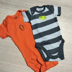 Gerberロンパース2点セット（0-3M, 3-6M）