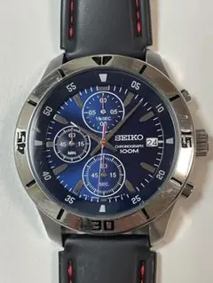 SEIKO クロノグラフ 100M防水 腕時計