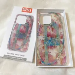 ❣️DIESEL iPhone15promaxケース 耐衝撃　クリアピンク柄