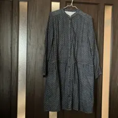 3can4on ドット柄 シャツワンピース
