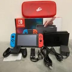 【美品】Nintendo Switch ネオンブルー・ネオンレッド【ケース付き】