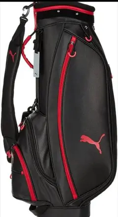 Puma プーマ　ブラック/レッド キャディバッグ　ゴルフバッグ　カートバッグ