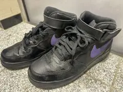 今日だけ限界値下げNIKE　AIRFORCE1　MID　ブラック　パープル