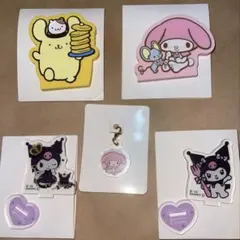 サンリオ 百均　ラバースタンド アクスタ　クロミ　マイメロ　ポムポムプリン