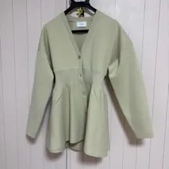 CLANE WAIST SHAPE PEPLUM CARDIGANのサムネイル