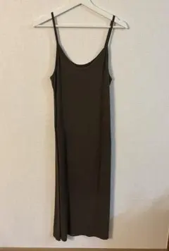 ANAP カーキ ロングキャミワンピース