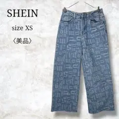 美品✨【シーイン】デニムパンツ　ジーパン　プリントデニム　小さいサイズ