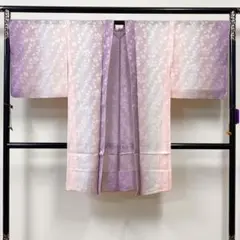 紋紗 ぼかし染 夏羽織 未使用品 正絹 パールトーン ちりよけ 夏着物 
