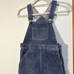 ビームス mini 130 ジャンパースカートコーデュロイ　ブルー　着回し抜群