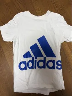 adidas Tシャツ ホワイト ブルーロゴ