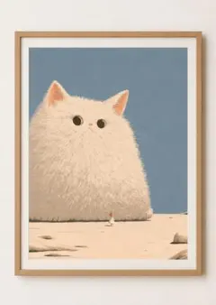 ＜巨大な白い猫＞ 現代アート