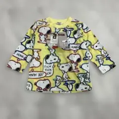 【新品】 80 スヌーピー SNOOPY 長袖カットソー Tシャツ 黄色 保育園