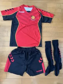 hummel サッカーウェア 赤黒 ソックス付きのサムネイル