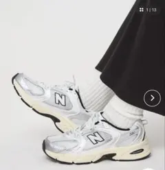 New Balance 530 ホワイト/ブラック スニーカー