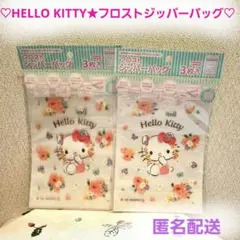 ♥️ハローキティ フロストジッパーバッグ 3枚入♥️サンリオ 小物入れチャック袋