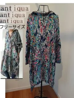 アンティカ　シャツワンピース　ゆったりサイズ　ワンピース　antiquaのサムネイル