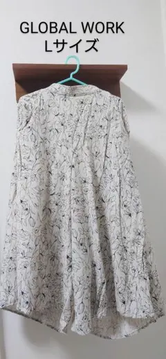 【3/18〆】GLOBAL WORK　レーヨンフレアワイドパンツ　Lサイズ
