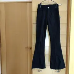★グレイル・ブーツカットパンツ・デニム・ブラック・サイズXS★