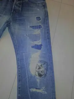 美品ヒステリックグラマーダメージデニム