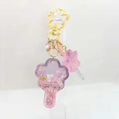 ①シャカシャカキーホルダー シャカシャカシェイカー 桜 ピンク さくら サクラ