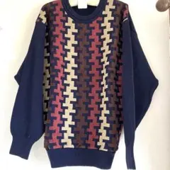 【美品】Rudolph Valentino 幾何学模様 古着ニットのサムネイル